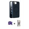 MARSİLYAN™- iPhone 16E Kılıf Çekirdek Modern Prime - Siyah Bilvis 3D Cam Ekran Koruyucu + Rainbow Bilvis Titan Kamera Lens