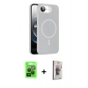 MARSİLYAN™- iPhone 16E Kılıf Çekirdek Modern Prime - Siyah Bilvis 3D Cam Ekran Koruyucu + Raze Metal Kamera Lens - SH