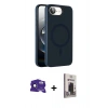 MARSİLYAN™- iPhone 16E Kılıf Çekirdek Modern Prime - Siyah Bilvis Hayalet Cam Ekran Koruyucu + Bilvis Titan Kamera Lens - SH