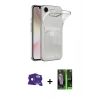 MARSİLYAN™- iPhone 16E Kılıf Doruk Klasik Koleksiyonu - Şeffaf 360 Full Body Arka Koruyucu + Bilvis Titan Kamera Lens - SH