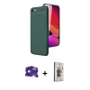 MARSİLYAN™- iPhone 16E Kılıf Doruk Klasik Özel Seri - Siyah Bilvis 3D Cam Ekran Koruyucu + Bilvis Titan Kamera Lens - RW