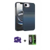 MARSİLYAN™- iPhone 16E Kılıf Doruk Serisi - Şeffaf 360 Full Body Arka Koruyucu + Bilvis Titan Kamera Lens - RW