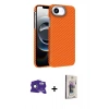 MARSİLYAN™- iPhone 16E Kılıf Doruk Serisi - Siyah Bilvis 3D Cam Ekran Koruyucu + Bilvis Titan Kamera Lens - RW