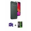 MARSİLYAN™- iPhone 16E Kılıf Eksen Form Prime - Şeffaf 360 Full Body Arka Koruyucu + Bilvis Titan Kamera Lens - BZ
