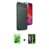 MARSİLYAN™- iPhone 16E Kılıf Eksen Form Prime - Şeffaf 360 Full Body Arka Koruyucu + Raze Metal Kamera Lens - GS