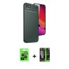 MARSİLYAN™- iPhone 16E Kılıf Eksen Form Prime - Şeffaf 360 Full Body Arka Koruyucu + Raze Metal Kamera Lens - SH