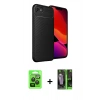 MARSİLYAN™- iPhone 16E Kılıf Eksen Form Prime - Şeffaf 360 Full Body Arka Koruyucu + Raze Metal Kamera Lens - SH