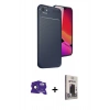 MARSİLYAN™- iPhone 16E Kılıf Eksen Form Prime - Siyah Bilvis Hayalet Cam Ekran Koruyucu + Bilvis Titan Kamera Lens - SH