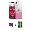 MARSİLYAN™- iPhone 16E Kılıf Eksen Minimal Özel Seri - Şeffaf 360 Full Body Arka Koruyucu + Bilvis Titan Kamera Lens - BZ