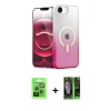MARSİLYAN™- iPhone 16E Kılıf Eksen Minimal Özel Seri - Şeffaf 360 Full Body Arka Koruyucu + Raze Metal Kamera Lens - GS