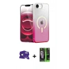 MARSİLYAN™- iPhone 16E Kılıf Eksen Minimal Özel Seri - Şeffaf 360 Full Body Arka Koruyucu + Bilvis Titan Kamera Lens - SH