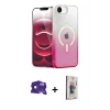 MARSİLYAN™- iPhone 16E Kılıf Eksen Minimal Özel Seri - Siyah Bilvis 3D Cam Ekran Koruyucu + Bilvis Titan Kamera Lens - SH