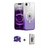 MARSİLYAN™- iPhone 16E Kılıf Eksen Minimal Özel Seri - Siyah Bilvis 3D Cam Ekran Koruyucu + Bilvis Titan Kamera Lens - SH