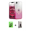MARSİLYAN™- iPhone 16E Kılıf Eksen Minimal Özel Seri - Siyah Bilvis Hayalet Cam Ekran Koruyucu + Raze Metal Kamera Lens - GS