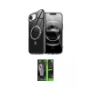 MARSİLYAN™- iPhone 16E Kılıf Kıvılcım Form Prime - Şeffaf 360 Full Body Arka Koruyucu
