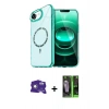 MARSİLYAN™- iPhone 16E Kılıf Kıvılcım Form Prime - Şeffaf 360 Full Body Arka Koruyucu + Bilvis Titan Kamera Lens - BZ