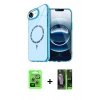 MARSİLYAN™- iPhone 16E Kılıf Kıvılcım Form Prime - Şeffaf 360 Full Body Arka Koruyucu + Raze Metal Kamera Lens - GS