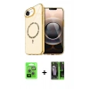 MARSİLYAN™- iPhone 16E Kılıf Kıvılcım Form Prime - Şeffaf 360 Full Body Arka Koruyucu + Raze Metal Kamera Lens - GS