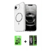 MARSİLYAN™- iPhone 16E Kılıf Kıvılcım Form Prime - Şeffaf 360 Full Body Arka Koruyucu + Raze Metal Kamera Lens - GS