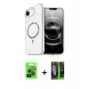 MARSİLYAN™- iPhone 16E Kılıf Kıvılcım Form Prime - Şeffaf 360 Full Body Arka Koruyucu + Raze Metal Kamera Lens - SH