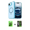 MARSİLYAN™- iPhone 16E Kılıf Kıvılcım Form Prime - Şeffaf 360 Full Body Arka Koruyucu + Raze Metal Kamera Lens - SH
