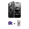 MARSİLYAN™- iPhone 16E Kılıf Kıvılcım Form Prime - Siyah Bilvis 3D Cam Ekran Koruyucu + Bilvis Titan Kamera Lens - BZ