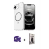 MARSİLYAN™- iPhone 16E Kılıf Kıvılcım Form Prime - Siyah Bilvis Hayalet Cam Ekran Koruyucu + Bilvis Titan Kamera Lens - BZ