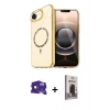 MARSİLYAN™- iPhone 16E Kılıf Kıvılcım Form Prime - Siyah Bilvis Hayalet Cam Ekran Koruyucu + Bilvis Titan Kamera Lens - SH