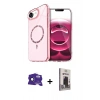 MARSİLYAN™- iPhone 16E Kılıf Kıvılcım Form Prime - Siyah Bilvis Hayalet Cam Ekran Koruyucu + Bilvis Titan Kamera Lens - SH