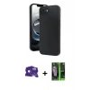 MARSİLYAN™- iPhone 16E Kılıf Kıvılcım Işık Serisi - Şeffaf 360 Full Body Arka Koruyucu + Bilvis Titan Kamera Lens - RW