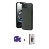 MARSİLYAN™- iPhone 16E Kılıf Kıvılcım Işık Serisi - Siyah Bilvis 3D Cam Ekran Koruyucu + Bilvis Titan Kamera Lens - RW