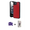 MARSİLYAN™- iPhone 16E Kılıf Kıvılcım Işık Serisi - Siyah Bilvis 3D Cam Ekran Koruyucu + Bilvis Titan Kamera Lens - SH