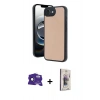 MARSİLYAN™- iPhone 16E Kılıf Kıvılcım Işık Serisi - Siyah Bilvis 3D Cam Ekran Koruyucu + Bilvis Titan Kamera Lens - SH