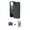 MARSİLYAN™- iPhone 16E Kılıf Kıvılcım Işık Serisi - Siyah Bilvis 3D Cam Ekran Koruyucu + Bilvis Titan Kamera Lens - BZ