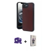 MARSİLYAN™- iPhone 16E Kılıf Kıvılcım Işık Serisi - Siyah Bilvis 3D Cam Ekran Koruyucu + Bilvis Titan Kamera Lens - RW