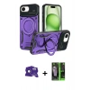 MARSİLYAN™- iPhone 16E Kılıf Kıvılcım Modern Serisi - Şeffaf 360 Full Body Arka Koruyucu + Bilvis Titan Kamera Lens - RW