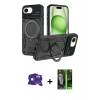 MARSİLYAN™- iPhone 16E Kılıf Kıvılcım Modern Serisi - Şeffaf 360 Full Body Arka Koruyucu + Bilvis Titan Kamera Lens - RW