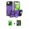 MARSİLYAN™- iPhone 16E Kılıf Kıvılcım Modern Serisi - Şeffaf 360 Full Body Arka Koruyucu + Raze Metal Kamera Lens - SH