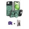 MARSİLYAN™- iPhone 16E Kılıf Kıvılcım Modern Serisi - Siyah Bilvis Hayalet Cam Ekran Koruyucu + Bilvis Titan Kamera Lens - RW