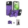 MARSİLYAN™- iPhone 16E Kılıf Kıvılcım Modern Serisi - Siyah Bilvis Hayalet Cam Ekran Koruyucu + Bilvis Titan Kamera Lens - RW