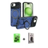MARSİLYAN™- iPhone 16E Kılıf Kıvılcım Modern Serisi - Siyah Bilvis Hayalet Cam Ekran Koruyucu + Raze Metal Kamera Lens - SH
