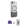 MARSİLYAN™- iPhone 16E Kılıf Kozmos Form Özel Seri - Siyah Bilvis 3D Cam Ekran Koruyucu + Bilvis Titan Kamera Lens - RW