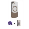 MARSİLYAN™- iPhone 16E Kılıf Kozmos Form Özel Seri - Siyah Bilvis 3D Cam Ekran Koruyucu + Bilvis Titan Kamera Lens - RW