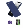 MARSİLYAN™- iPhone 16E Kılıf Kozmos Yansıma Özel Seri - Şeffaf 360 Full Body Arka Koruyucu + Bilvis Titan Kamera Lens - BZ