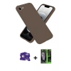 MARSİLYAN™- iPhone 16E Kılıf Kozmos Yansıma Özel Seri - Şeffaf 360 Full Body Arka Koruyucu + Bilvis Titan Kamera Lens - BZ
