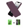 MARSİLYAN™- iPhone 16E Kılıf Kozmos Yansıma Özel Seri - Şeffaf 360 Full Body Arka Koruyucu + Gümüş Raze Metal Kamera Lens