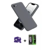 MARSİLYAN™- iPhone 16E Kılıf Kozmos Yansıma Özel Seri - Şeffaf 360 Full Body Arka Koruyucu + Bilvis Titan Kamera Lens - RW