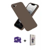 MARSİLYAN™- iPhone 16E Kılıf Kozmos Yansıma Özel Seri - Siyah Bilvis 3D Cam Ekran Koruyucu + Bilvis Titan Kamera Lens - BZ