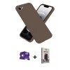 MARSİLYAN™- iPhone 16E Kılıf Kozmos Yansıma Özel Seri - Siyah Bilvis Hayalet Cam Ekran Koruyucu + Bilvis Titan Kamera Lens - BZ