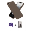 MARSİLYAN™- iPhone 16E Kılıf Kozmos Yansıma Özel Seri - Siyah Bilvis Hayalet Cam Ekran Koruyucu + Rainbow Bilvis Titan Kamera Lens